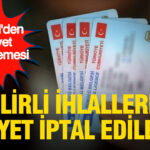 Tbmmden ehliyet karari belirli ihlallerde ehliyet iptal edilecek pnmSO4Gp
